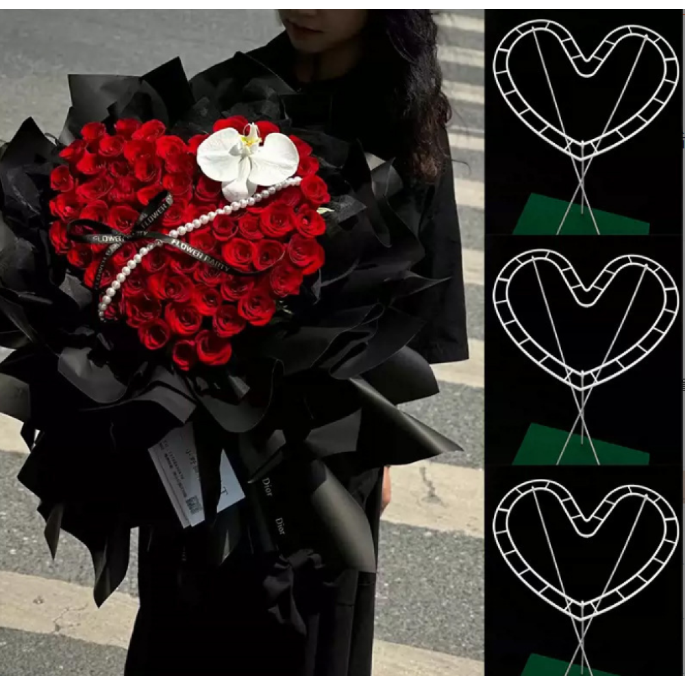 Bouquet Holder | Heart Shaped Rose Arrangement